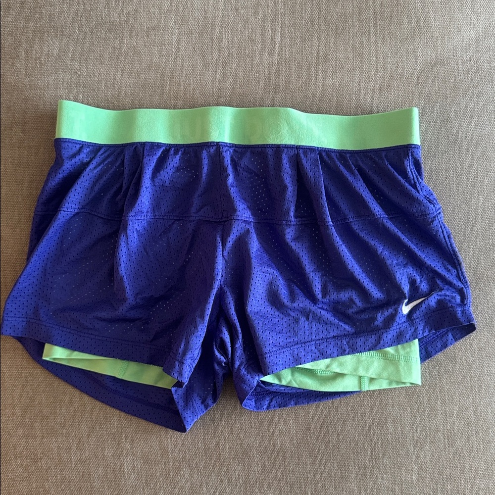 Nike Purple/Mint Green Dri-FIT Athletic Shorts